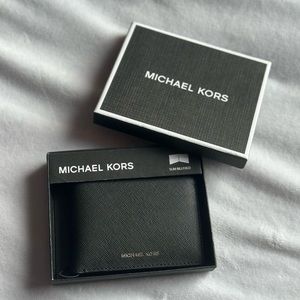 Michael Kors Wallet- Black with silver, unused perfect condition